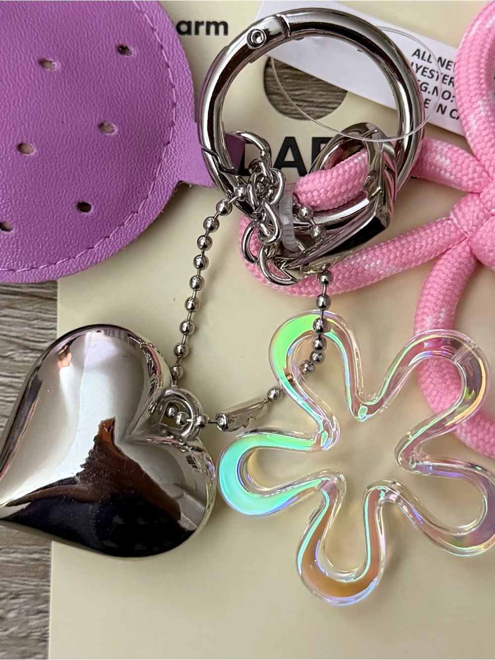 Boundaries 4-in-1 Removable Bag Charm & Keychain NWT - Picture 4 of 4